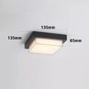 Luminaire Exterieur Plafonnier - Blanc froid (6000–6500K) / 135 × 135 × 65 mm (12W) - plafonnier