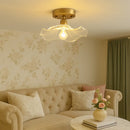 Plafonnier Ancien Verre Vintage - 280mm - plafonnier