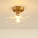 Plafonnier Ancien Verre Vintage - 280mm - plafonnier