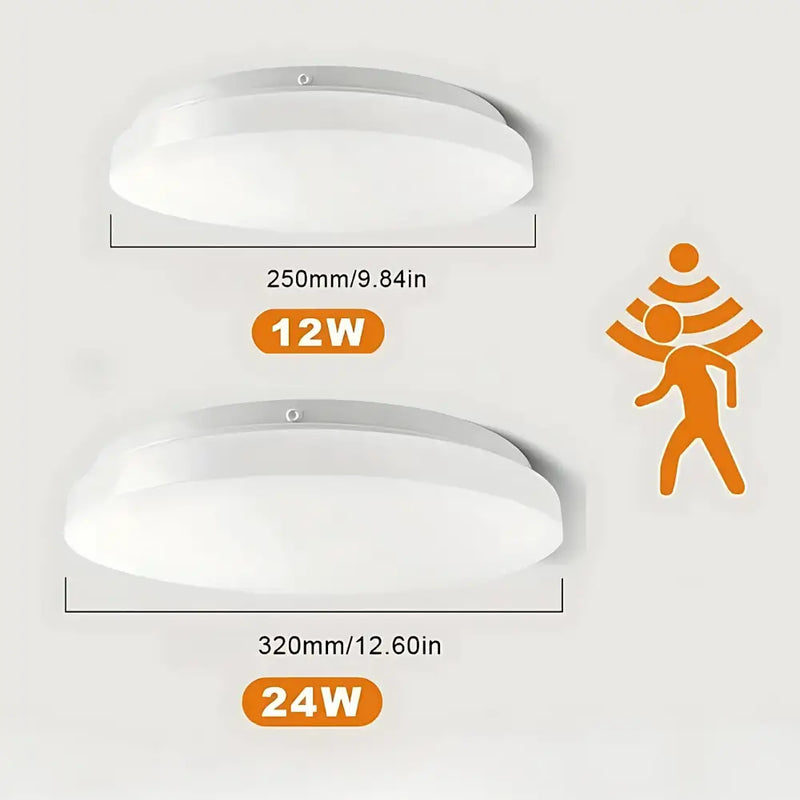 Plafonnier avec Détecteur de Mouvement - Ø25 cm (12W) - plafonnier