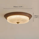 Plafonnier Bois et Verre - 330mm / Tricolore (avec télécommande) - plafonnier