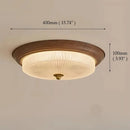 Plafonnier Bois et Verre - 400mm / Tricolore (avec télécommande) - plafonnier