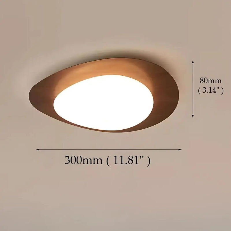 Plafonnier Bois Salon - 300 mm x H 80 mm - plafonnier