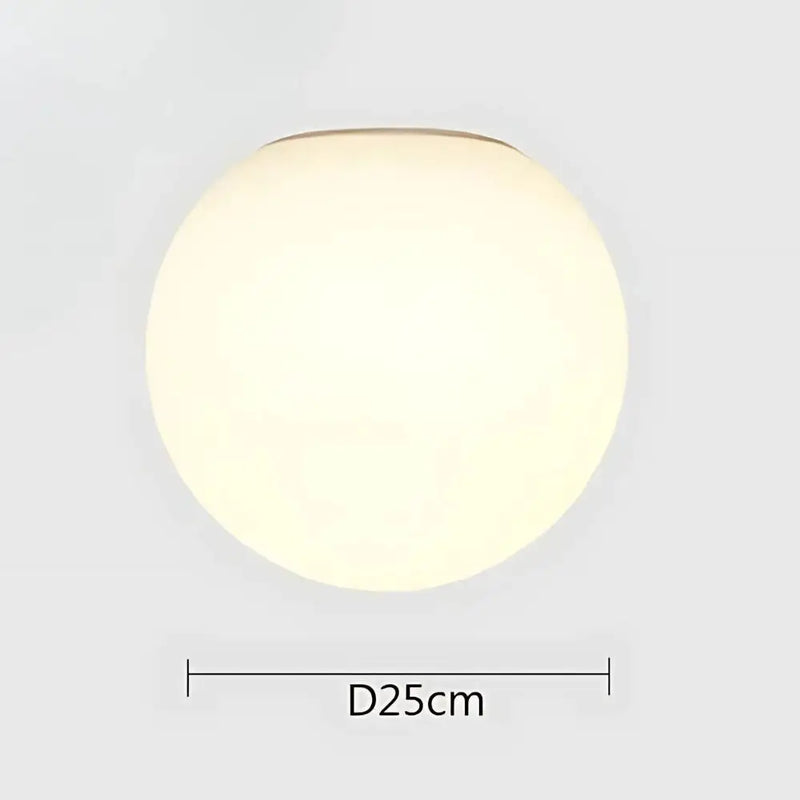 Plafonnier Boule Blanche - D 25cm - plafonnier