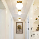 Plafonnier Boule Verre Doré - plafonnier