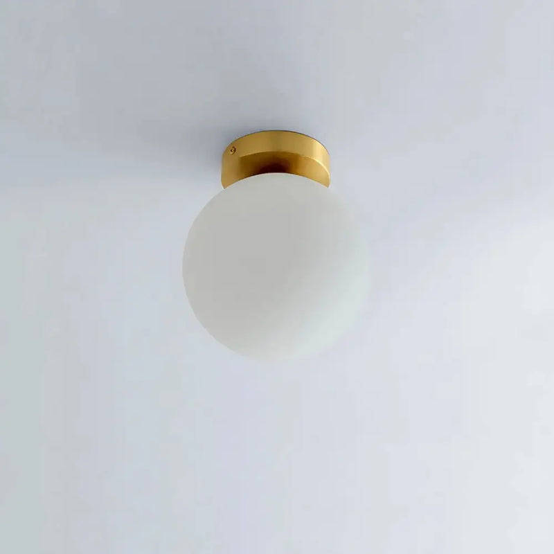 Plafonnier Boule Verre Doré - plafonnier