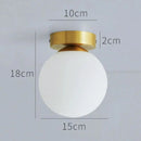 Plafonnier Boule Verre Doré - Globe Ø15 cm - plafonnier