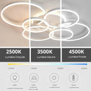 Plafonnier Cercle LED Blanc - Blanc 5 têtes (115x80 cm) - plafonnier