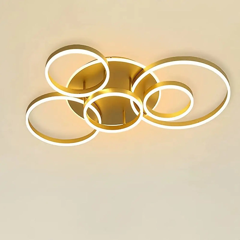 Plafonnier Cercle LED Doré - plafonnier