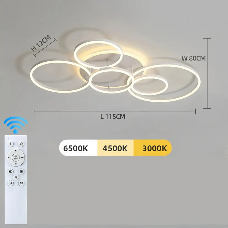 Plafonnier Cercle LED Doré - plafonnier