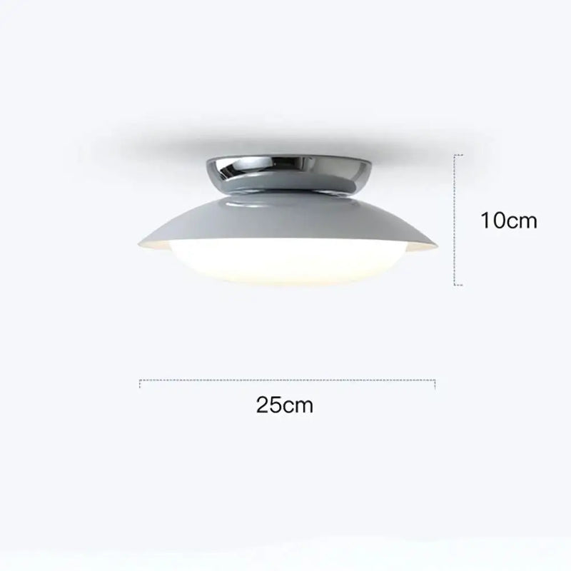 Plafonnier Chrome et Verre - 250mm / Variateur d’intensité (Neutre) - plafonnier