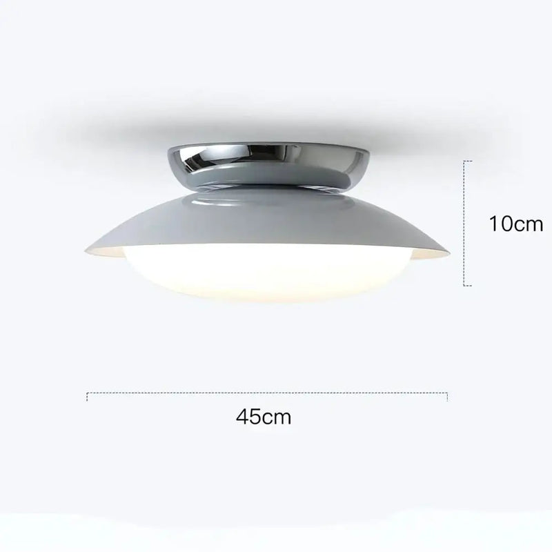 Plafonnier Chrome et Verre - 450mm / Variateur d’intensité (Neutre) - plafonnier