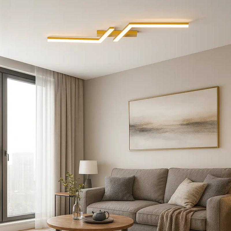 Plafonnier Design Doré - plafonnier