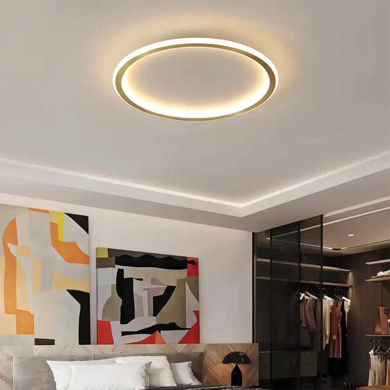 Plafonnier Design Moderne Doré - plafonnier