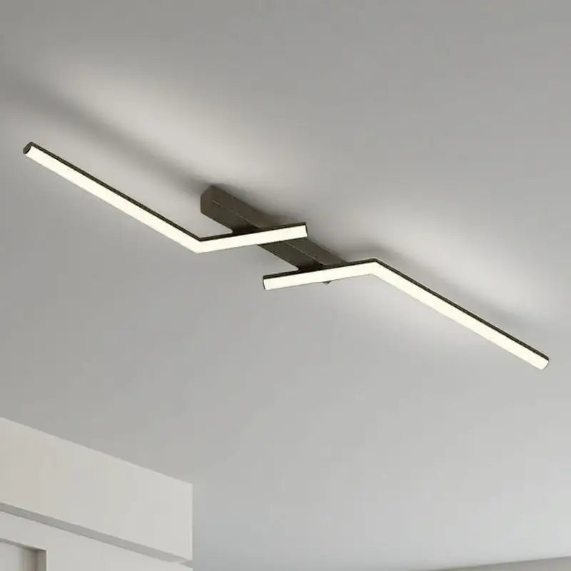 Plafonnier Design Noir - L 80cm / Télécommande avec variation - plafonnier