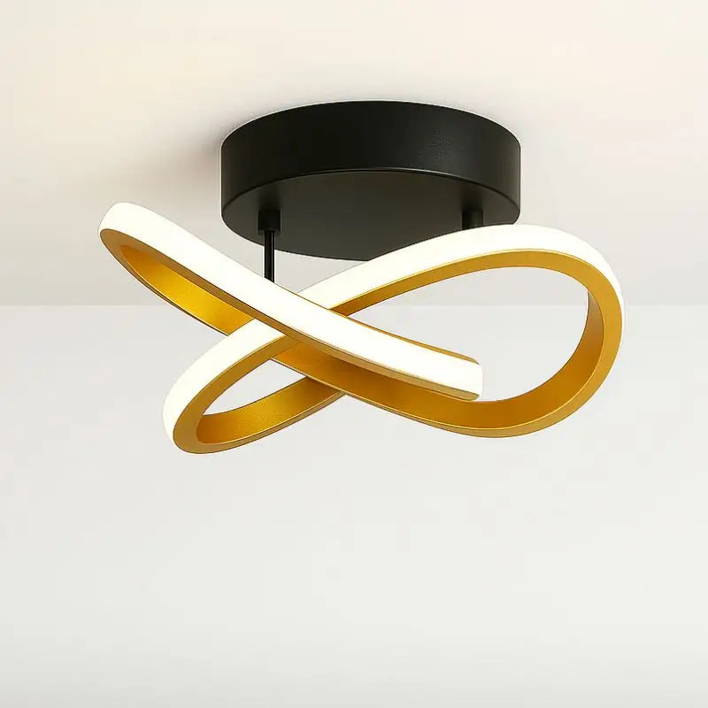 Plafonnier Doré Design - Lumière Froide - plafonnier