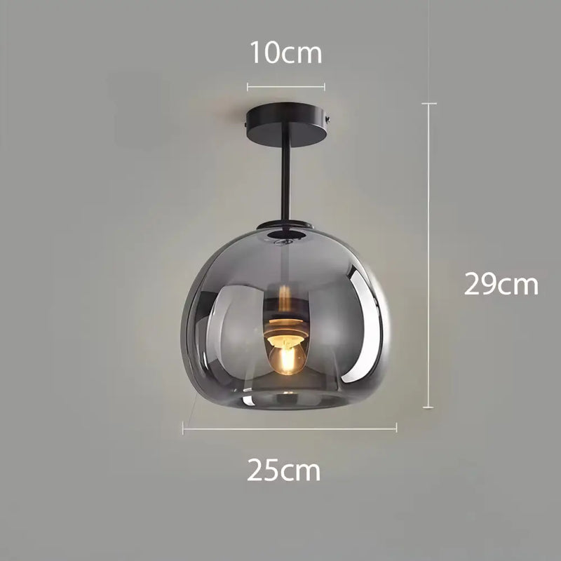 Plafonnier en Verre Fumé - plafonnier