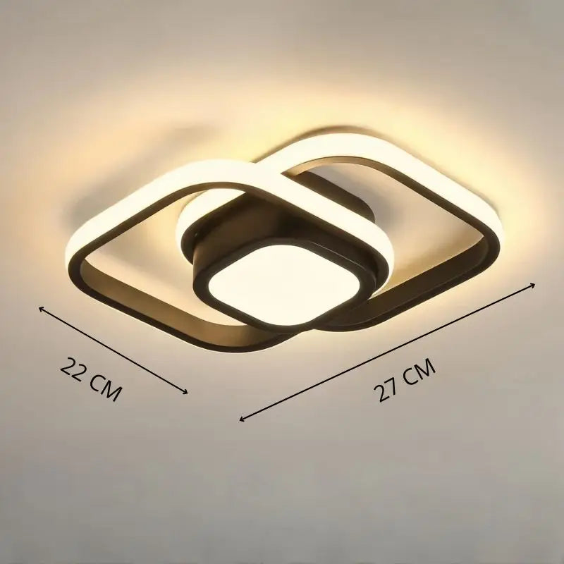 Plafonnier LED Carré Noir - plafonnier