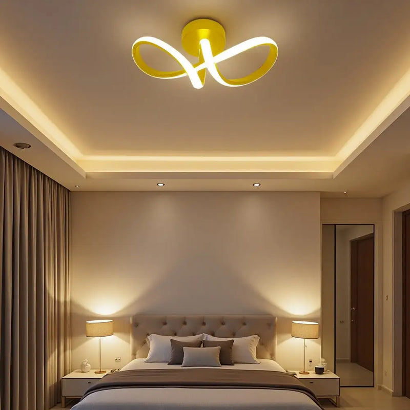 Plafonnier Led Doré - plafonnier