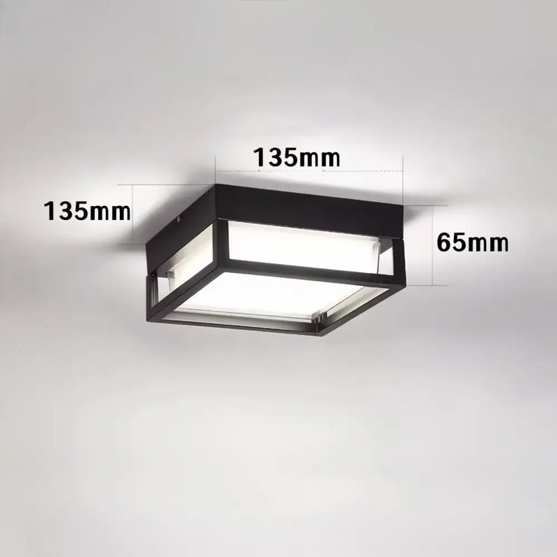 Plafonnier Led Étanche - 12W/135 × 135 × 65 mm / Blanc froid (6000–6500K) - plafonnier