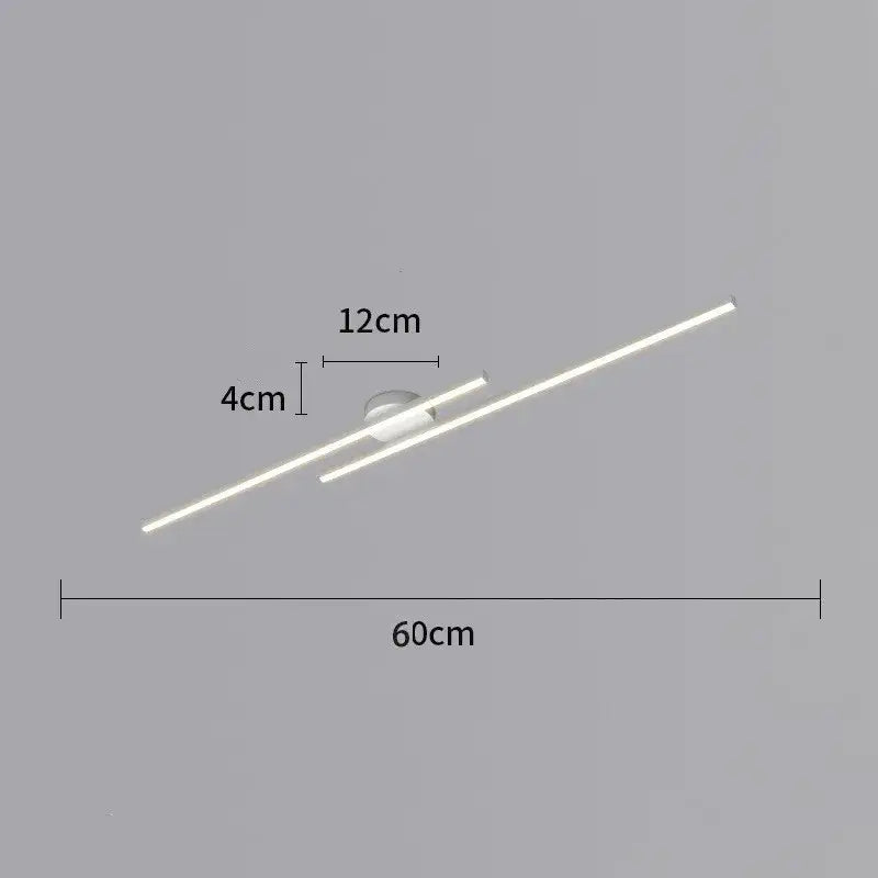 Plafonnier LED long - 60 cm | Blanc - plafonnier