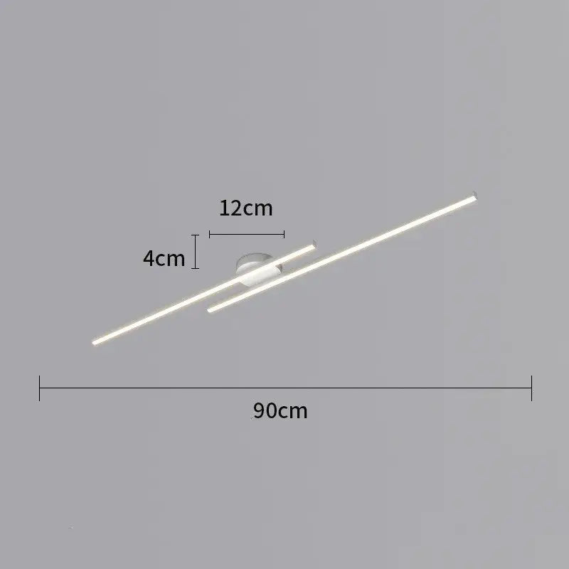 Plafonnier LED long - 90 cm | Blanc - plafonnier