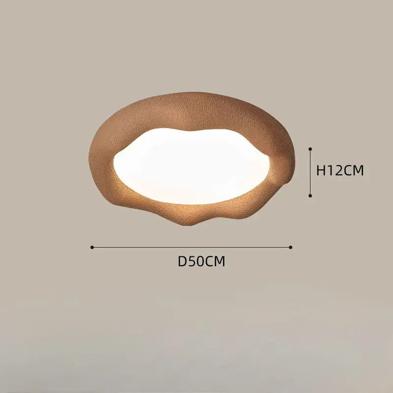 Plafonnier Led Nordique - Ø 50 cm × H 12 cm / Tricolore - plafonnier