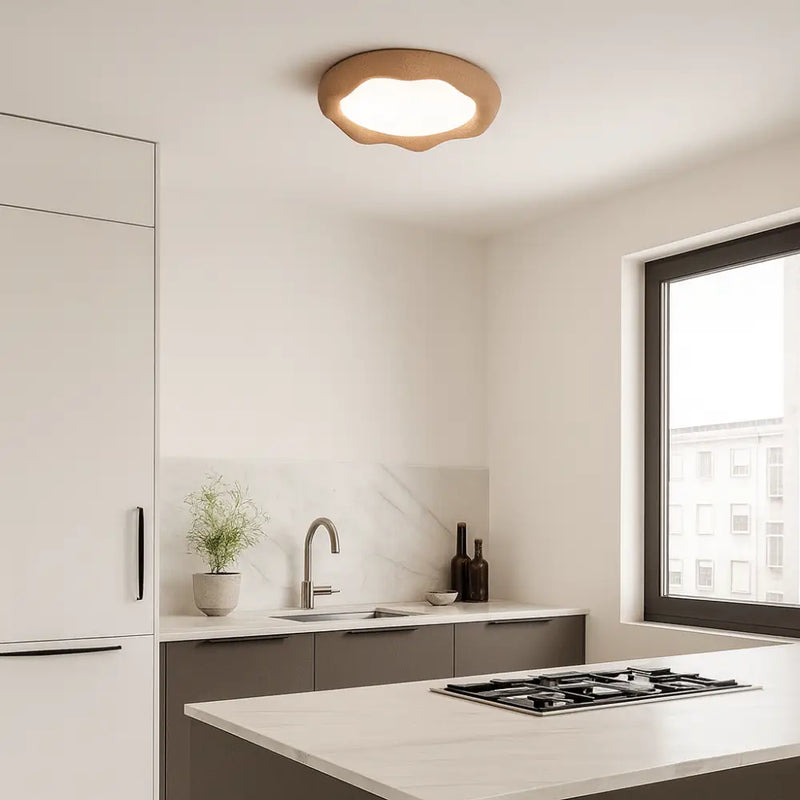 Plafonnier Led Nordique - Ø 50 cm × H 12 cm / Tricolore - plafonnier