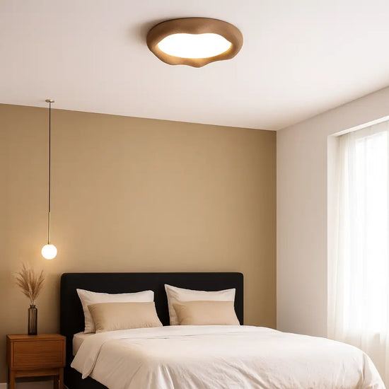 Plafonnier Led Nordique - Ø 50 cm × H 12 cm / Tricolore - plafonnier