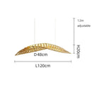 Plafonnier Salon Bois - L / Tricolore 3000K/4000K/6000K - plafonnier