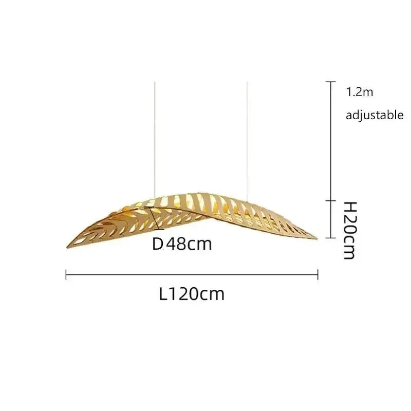 Plafonnier Salon Bois - L / Tricolore 3000K/4000K/6000K - plafonnier