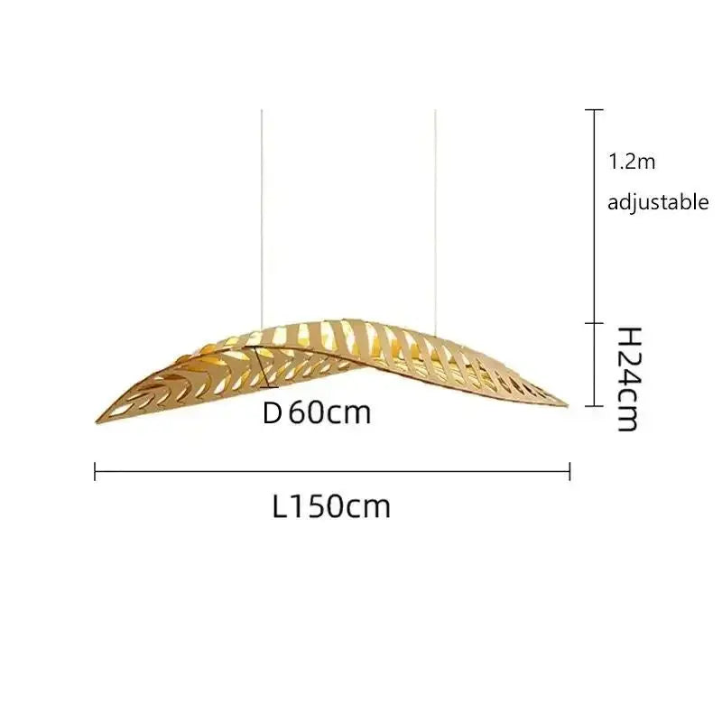 Plafonnier Salon Bois - XL / Tricolore 3000K/4000K/6000K - plafonnier