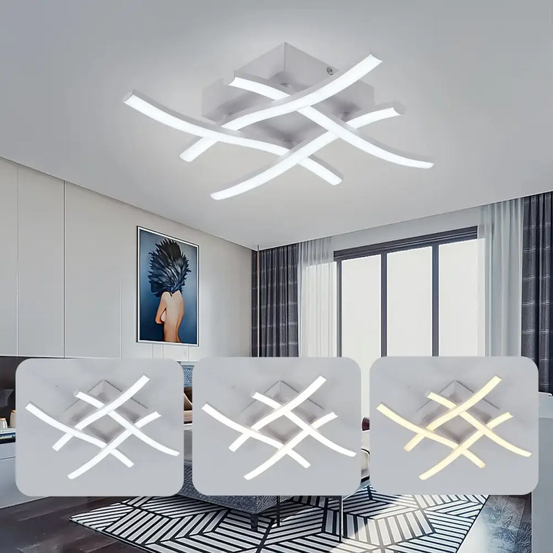 Plafonnier Salon Moderne Led - Tricolore (sans télécommande) - plafonnier