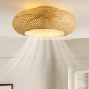 Plafonnier Ventilateur Bambou - plafonnier