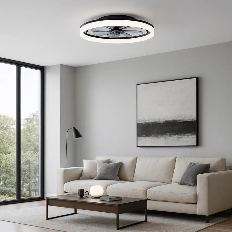 Plafonnier Ventilateur Led Noir - plafonnier