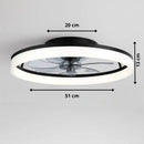 Plafonnier Ventilateur Led Noir - plafonnier