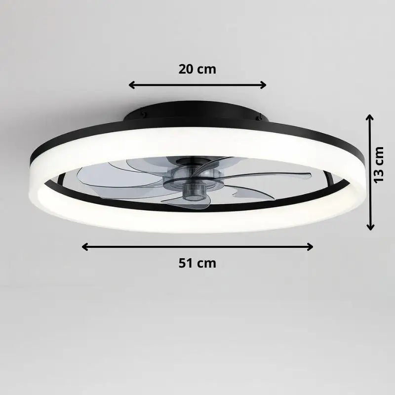 Plafonnier Ventilateur Led Noir - plafonnier