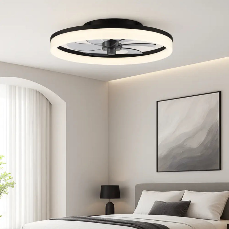 Plafonnier Ventilateur Led Noir - plafonnier