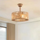 Plafonnier Ventilateur Rotin - 45 cm - plafonnier
