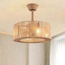 Plafonnier Ventilateur Rotin - 45 cm - plafonnier