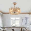 Plafonnier Ventilateur Rotin - 45 cm - plafonnier