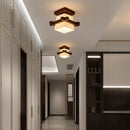 Plafonnier Verre et Bois - plafonnier