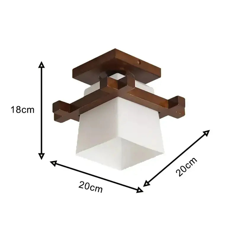 Plafonnier Verre et Bois - plafonnier