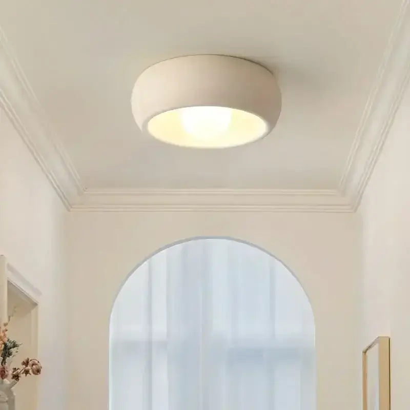 Plafonnier Wabi Sabi Blanc - D 30cm | H 11cm / Dimmable | Tricolore - plafonnier