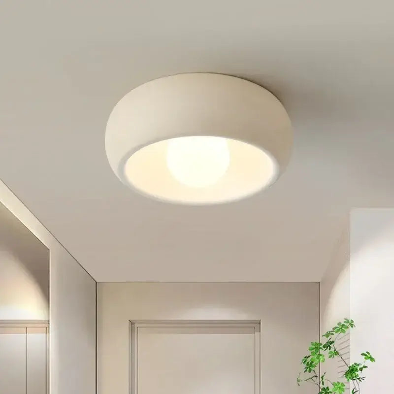 Plafonnier Wabi Sabi Blanc - D 30cm | H 11cm / Dimmable | Tricolore - plafonnier