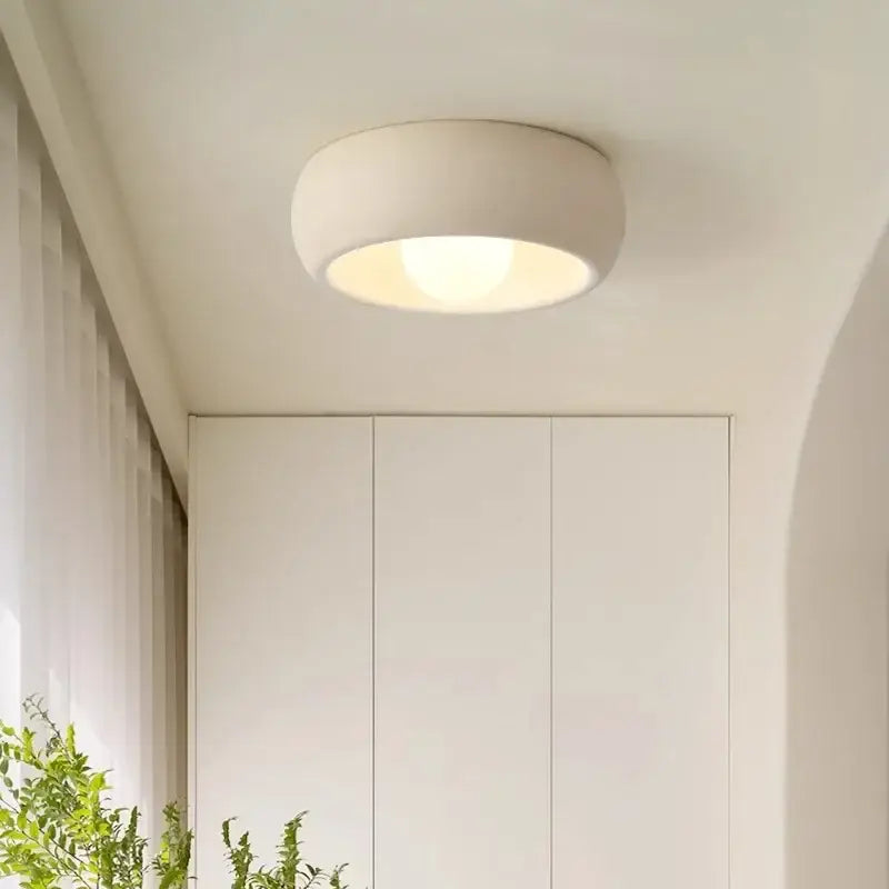 Plafonnier Wabi Sabi Blanc - D 30cm | H 11cm / Dimmable | Tricolore - plafonnier