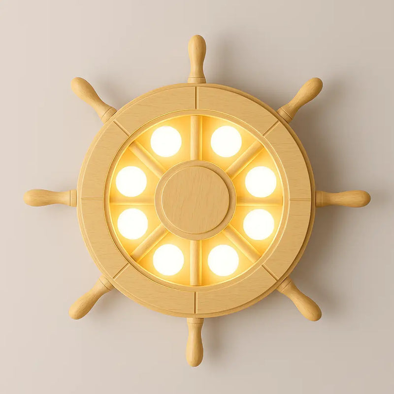 Ventilateur Plafonnier Bois Clair - 63 cm (Hauteur 5 cm) - plafonnier