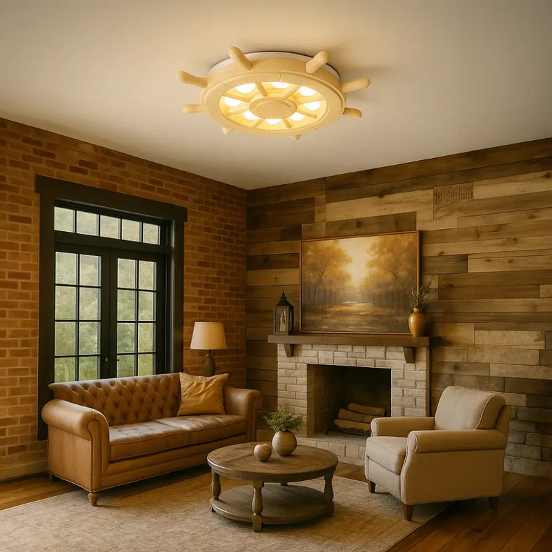 Ventilateur Plafonnier Bois Clair - plafonnier